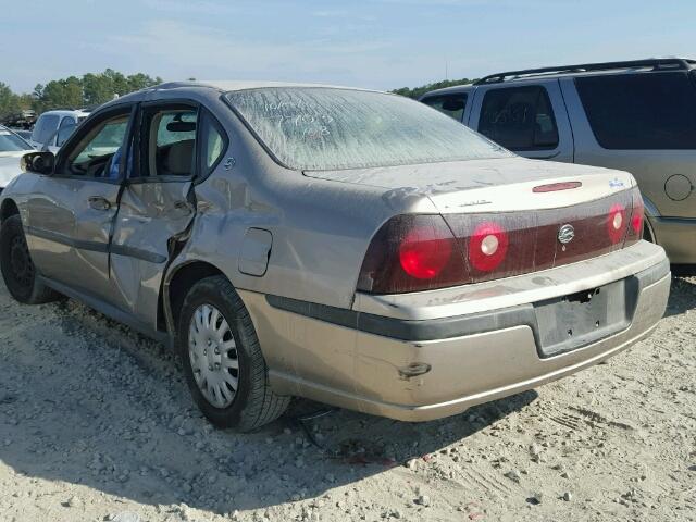 2G1WF52E039277703 - 2003 CHEVROLET IMPALA GOLD photo 3