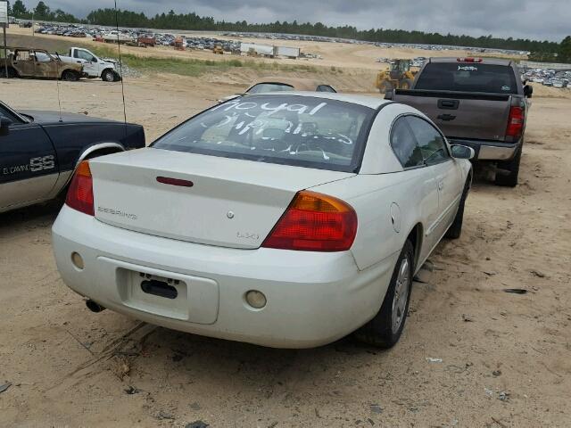 4C3AG52HX1E185794 - 2001 CHRYSLER SEBRING LX WHITE photo 4