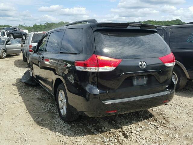 5TDKK3DC3ES475221 - 2014 TOYOTA SIENNA LE BLACK photo 3