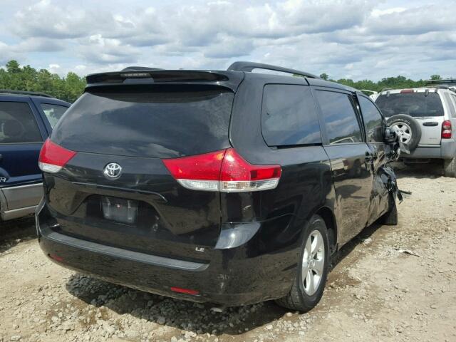 5TDKK3DC3ES475221 - 2014 TOYOTA SIENNA LE BLACK photo 4