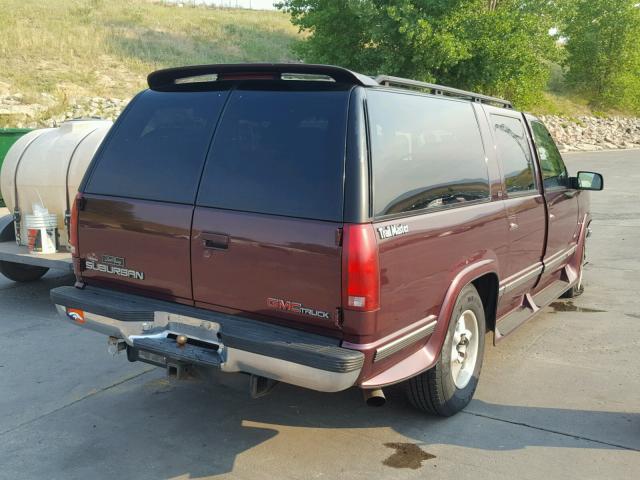 1GDFK16R0TJ708341 - 1996 GMC SUBURBAN K BURGUNDY photo 4