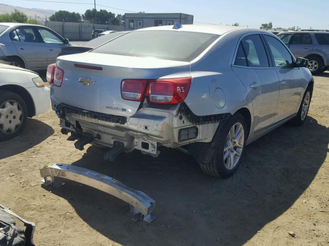 1G11D5RR1DF101082 - 2013 CHEVROLET MALIBU 1LT ვერცხლისფერი ფოტო 4