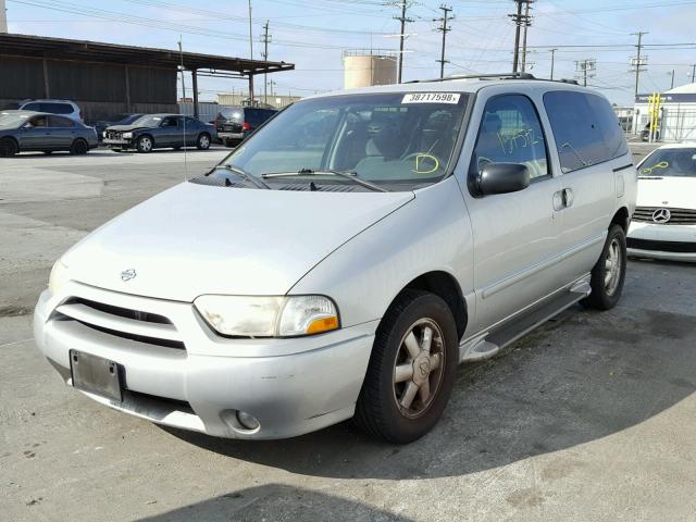 4N2ZN16T21D810107 - 2001 NISSAN QUEST SE SILVER photo 2