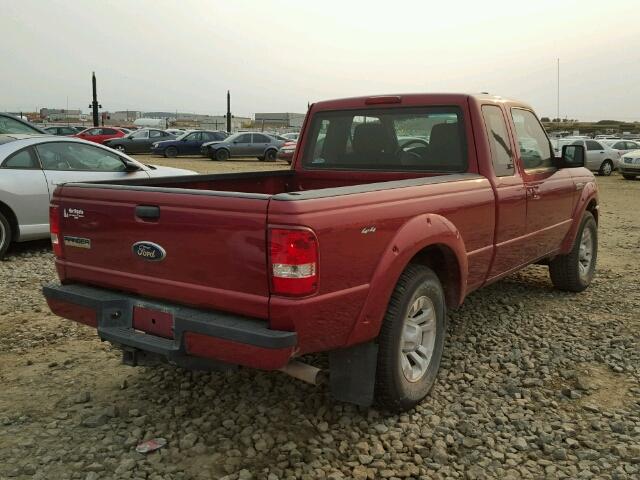 1FTLR4FE7BPA07552 - 2011 FORD RANGER SUP RED photo 4