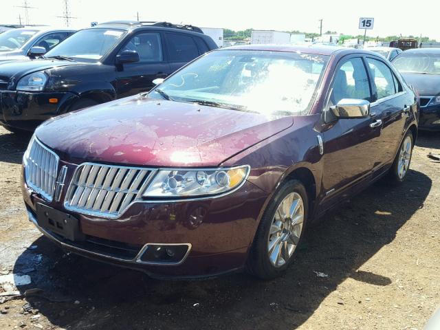 3LNDL2L38BR755633 - 2011 LINCOLN MKZ HYBRID MAROON photo 2