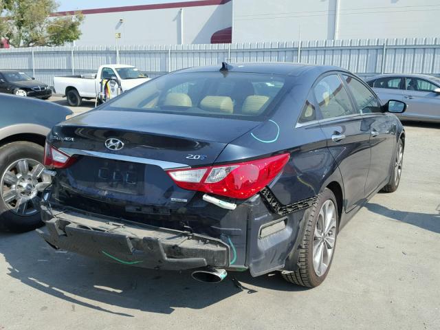 5NPEC4AB3DH601917 - 2013 HYUNDAI SONATA BLUE photo 4