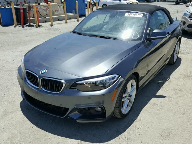 WBA2K9C32HV950532 - 2017 BMW 230I GRAY photo 2
