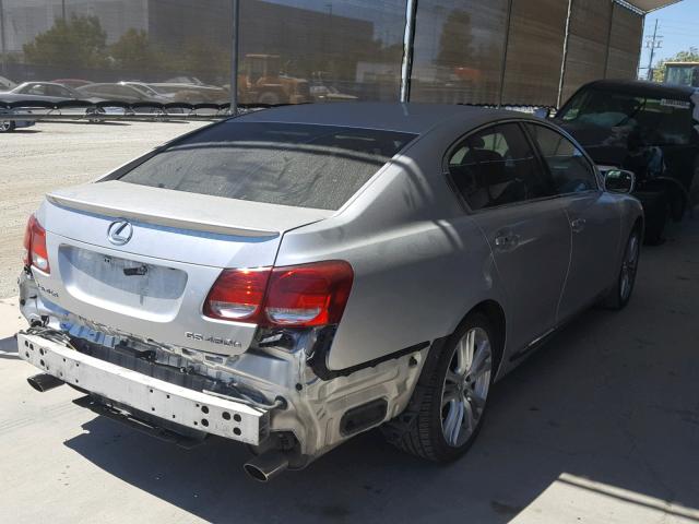 JTHBC96S075003036 - 2007 LEXUS GS 450H SILVER photo 4