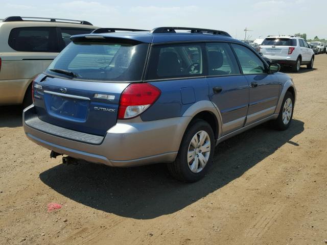 4S4BP60C787353772 - 2008 SUBARU OUTBACK BLUE photo 4