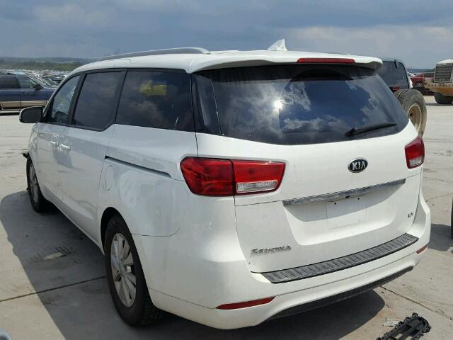 KNDMB5C15F6068412 - 2015 KIA SEDONA WHITE photo 3