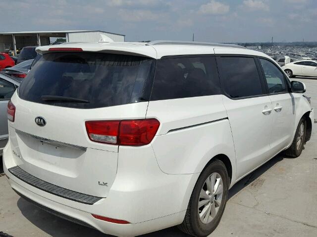 KNDMB5C15F6068412 - 2015 KIA SEDONA WHITE photo 4