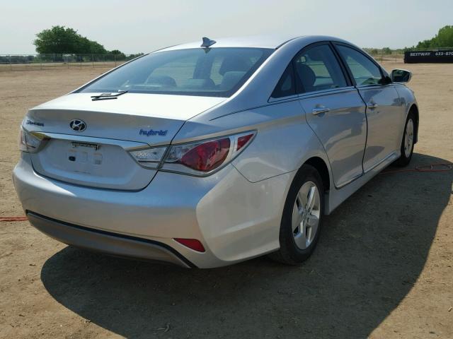 KMHEC4A41CA026204 - 2012 HYUNDAI SONATA HYB SILVER photo 4