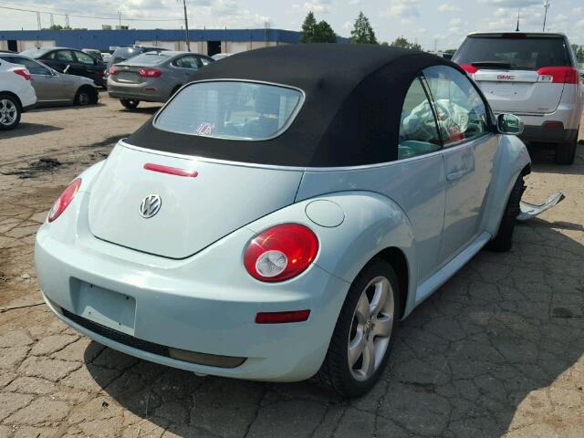 3VWSF31Y76M314177 - 2006 VOLKSWAGEN NEW BEETLE TEAL photo 4