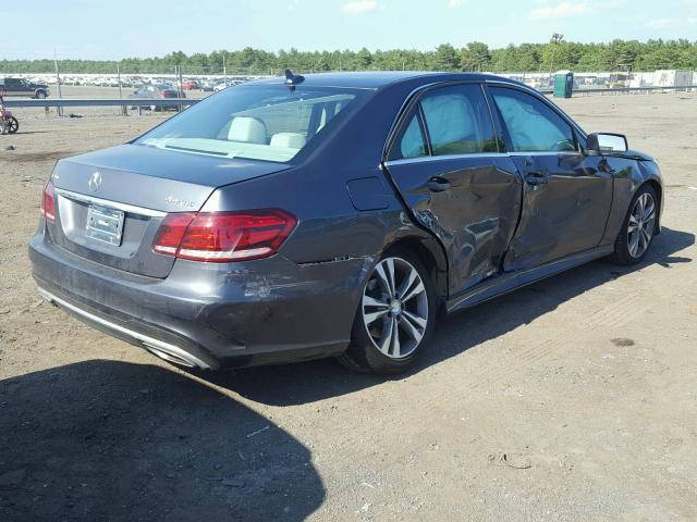 WDDHF8JB5FB134084 - 2015 MERCEDES-BENZ E 350 4MAT GRAY photo 4