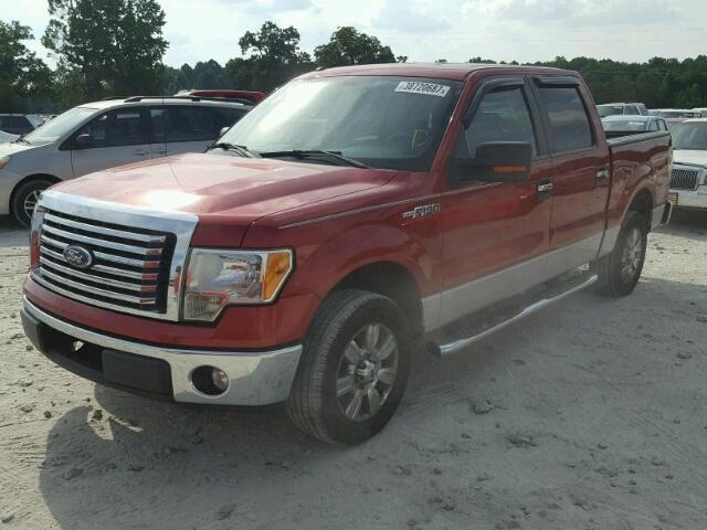 1FTEW1C87AFC87900 - 2010 FORD F150 RED photo 2