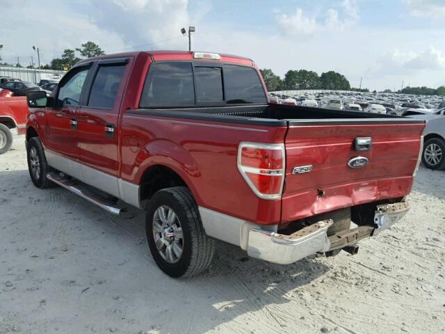 1FTEW1C87AFC87900 - 2010 FORD F150 RED photo 3