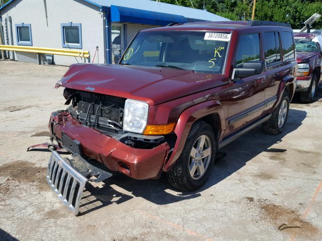 1J8HG48K87C607535 - 2007 JEEP COMMANDER MAROON photo 2