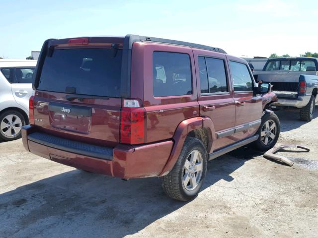 1J8HG48K87C607535 - 2007 JEEP COMMANDER MAROON photo 4