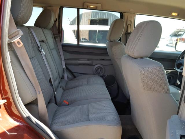 1J8HG48K87C607535 - 2007 JEEP COMMANDER MAROON photo 6