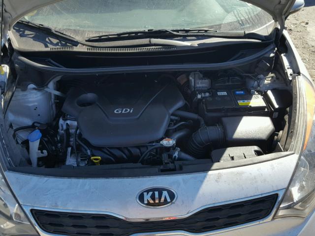 KNADN5A39F6452766 - 2015 KIA RIO EX SILVER photo 7