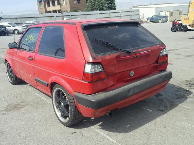 3VWBA21GXMM027817 - 1991 VOLKSWAGEN GOLF GL RED photo 3