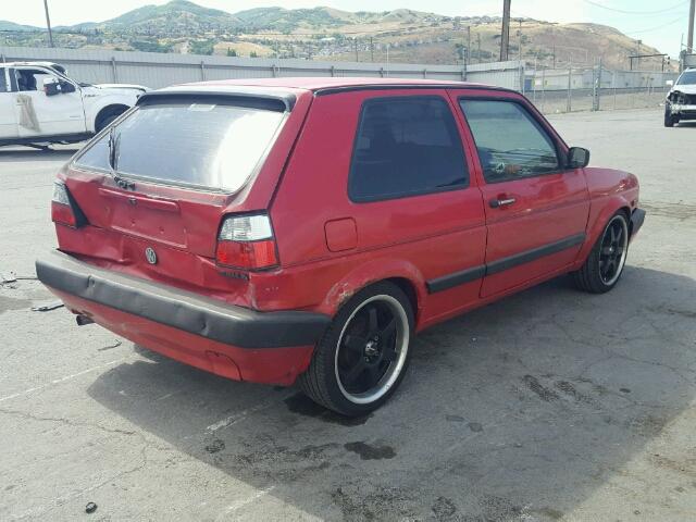 3VWBA21GXMM027817 - 1991 VOLKSWAGEN GOLF GL RED photo 4