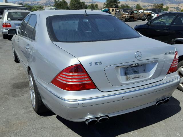 WDBNG75J91A193688 - 2001 MERCEDES-BENZ S 500 SILVER photo 3