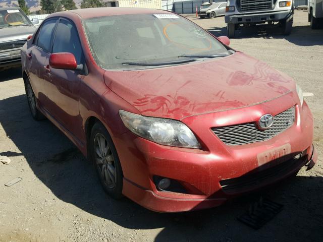 1NXBU40E89Z033278 - 2009 TOYOTA COROLLA BA RED photo 1