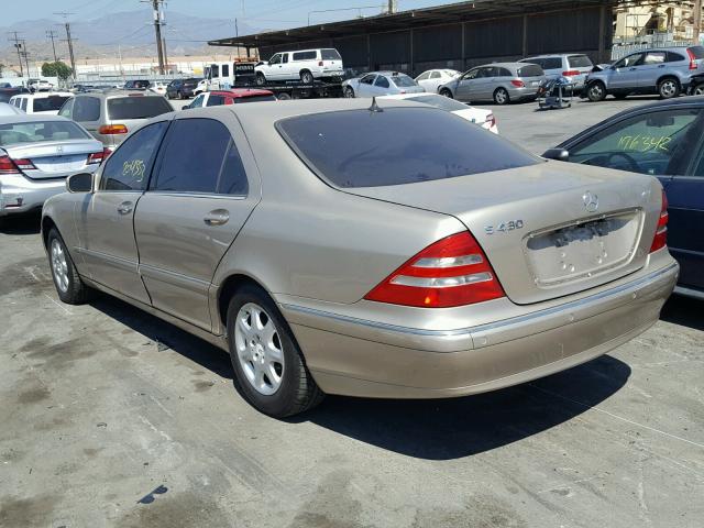 WDBNG70J71A145114 - 2001 MERCEDES-BENZ S 430 BROWN photo 3
