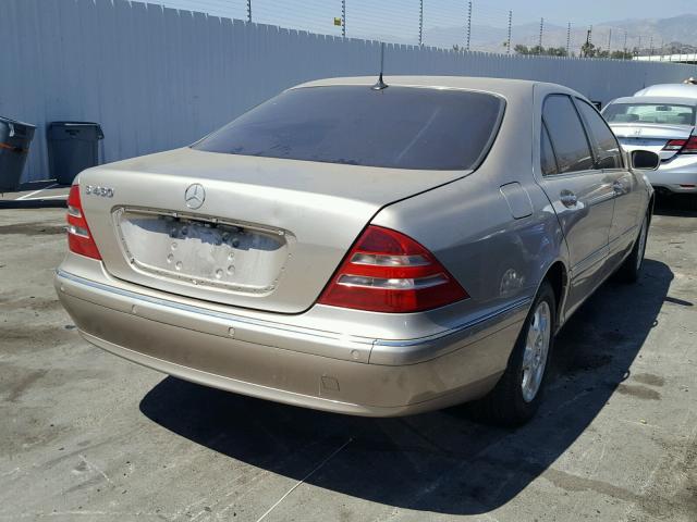 WDBNG70J71A145114 - 2001 MERCEDES-BENZ S 430 BROWN photo 4