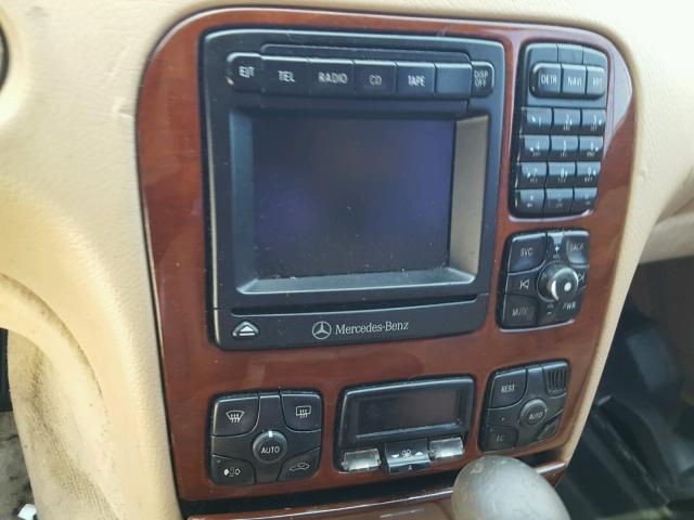 WDBNG70J71A145114 - 2001 MERCEDES-BENZ S 430 BROWN photo 9