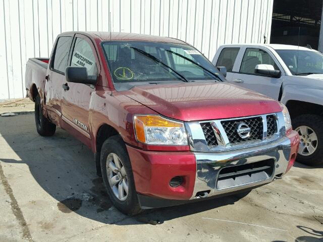 1N6AA0EJ4EN503086 - 2014 NISSAN TITAN S/SV RED photo 1