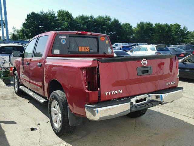 1N6AA0EJ4EN503086 - 2014 NISSAN TITAN S/SV RED photo 3