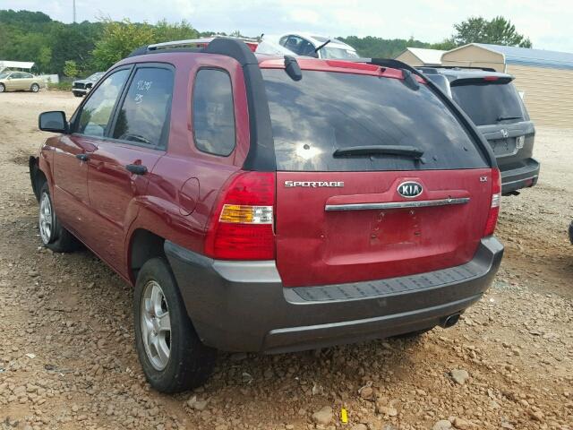 KNDJF724887506643 - 2008 KIA SPORTAGE L RED photo 3