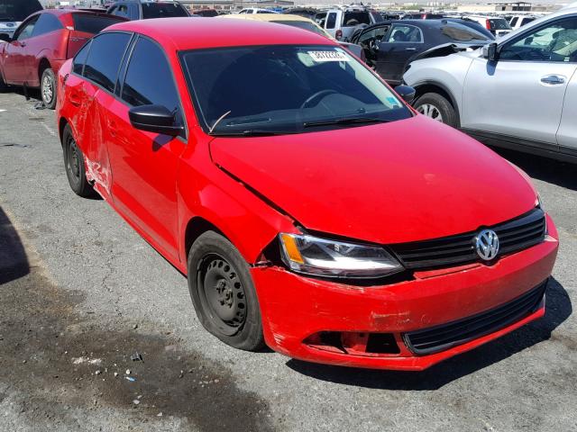3VW2K7AJ9EM257873 - 2014 VOLKSWAGEN JETTA BASE Կարմիր լուսանկար 1