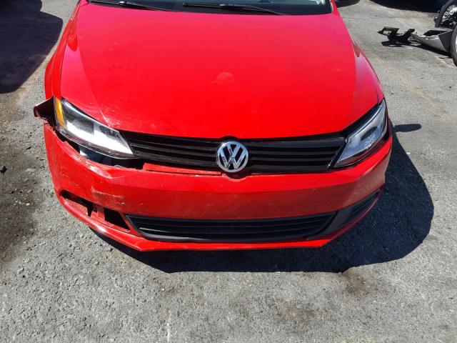 3VW2K7AJ9EM257873 - 2014 VOLKSWAGEN JETTA BASE Կարմիր լուսանկար 7