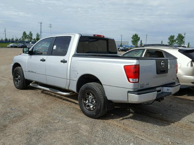 1N6AA07B56N517182 - 2006 NISSAN TITAN XE SILVER photo 3