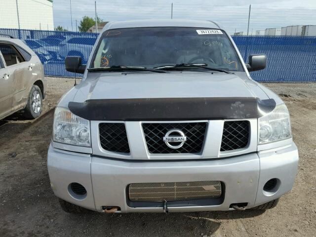 1N6AA07B56N517182 - 2006 NISSAN TITAN XE SILVER photo 9