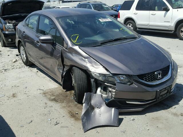 19XFB2F53EE030398 - 2014 HONDA CIVIC LX GRAY photo 1