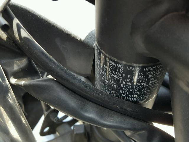 JKAEXEJ19HDA01283 - 2017 KAWASAKI EX650 J შავი ფოტო 10