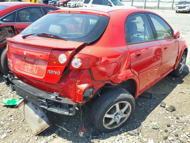 KL5JD66Z05K100652 - 2005 SUZUKI RENO S RED photo 4