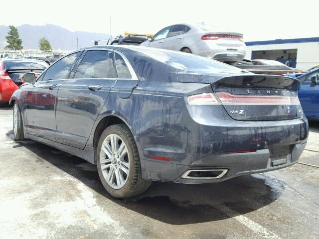 3LN6L2LU5ER804535 - 2014 LINCOLN MKZ HYBRID CHARCOAL photo 3