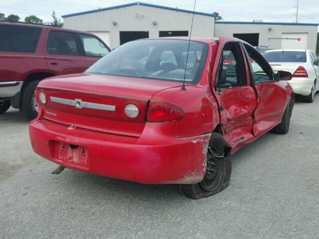 1G1JC52F737109411 - 2003 CHEVROLET CAVALIER RED photo 4