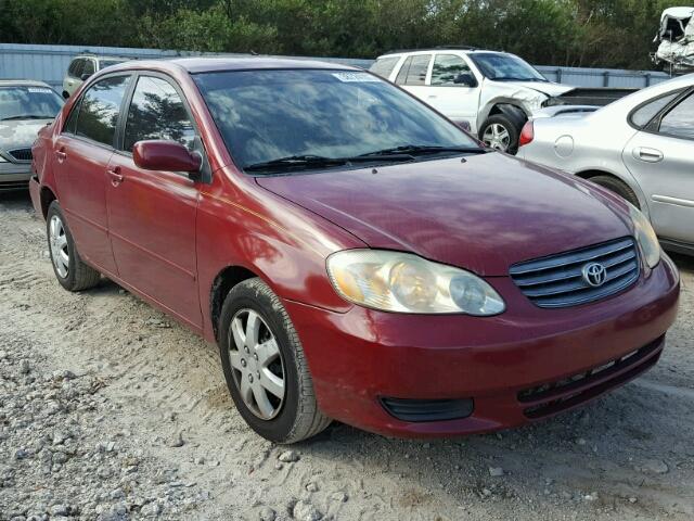 JTDBR32E330041073 - 2003 TOYOTA COROLLA CE RED photo 1