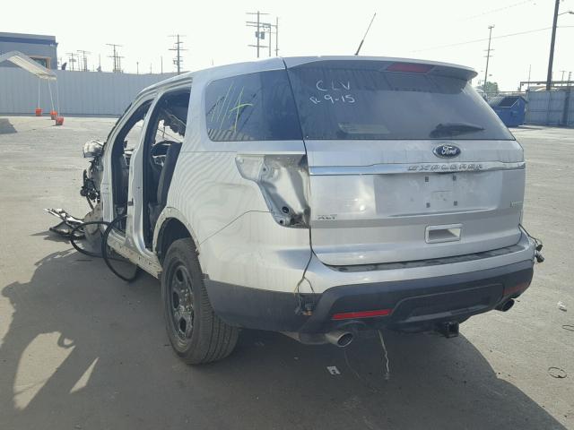 1FM5K7D97DGB20503 - 2013 FORD EXPLORER X SILVER photo 3