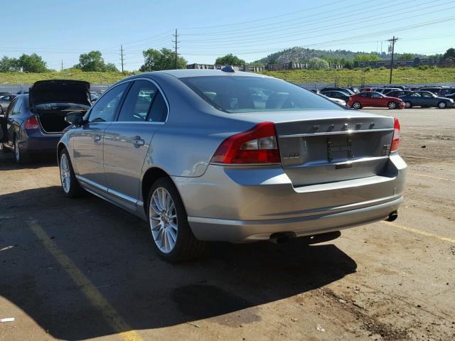 YV1902AH6B1139113 - 2011 VOLVO S80 T6 SILVER photo 3