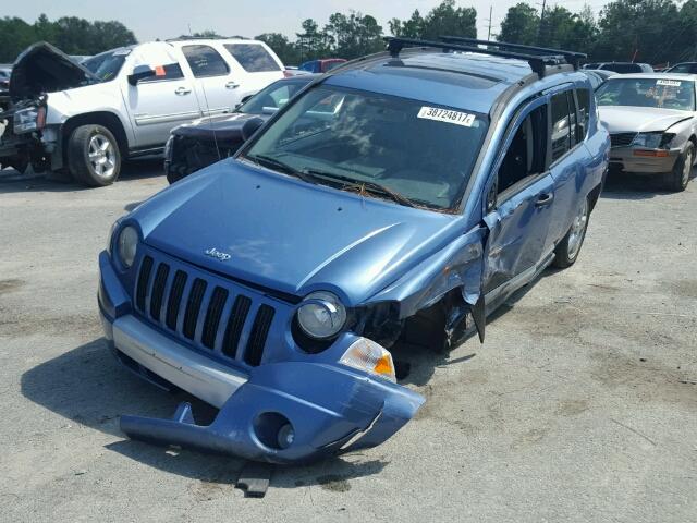 1J8FT57W37D200410 - 2007 JEEP COMPASS BLUE photo 2