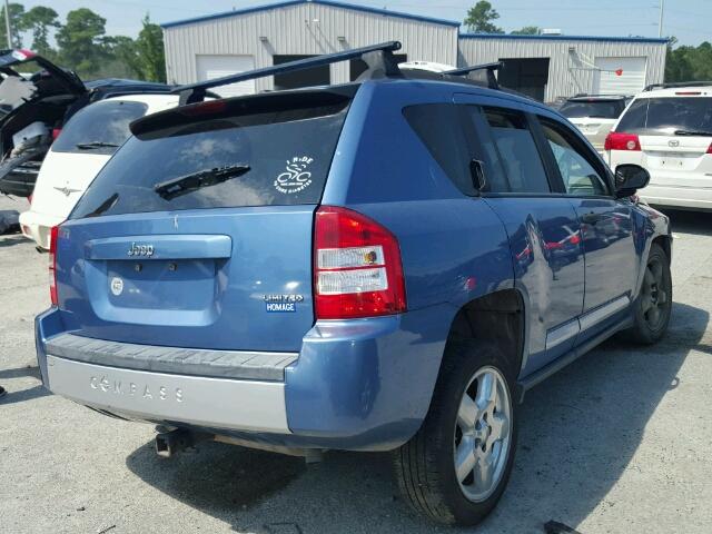 1J8FT57W37D200410 - 2007 JEEP COMPASS BLUE photo 4