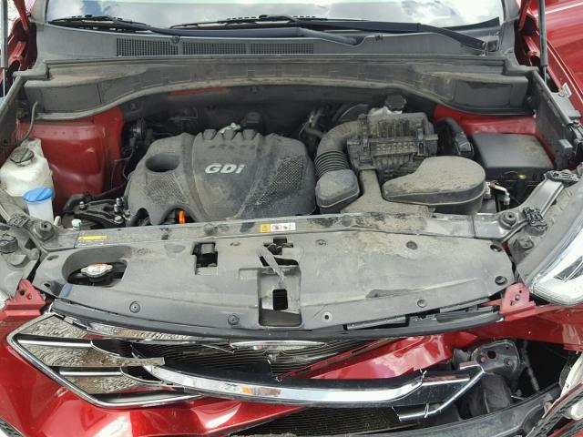 5XYZU3LB5EG200240 - 2014 HYUNDAI SANTA FE S RED photo 7