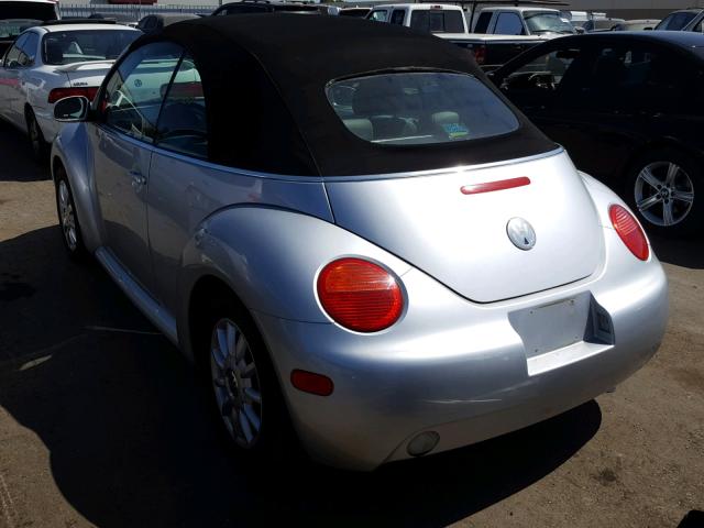 3VWCM31Y14M312996 - 2004 VOLKSWAGEN NEW BEETLE ვერცხლისფერი ფოტო 3